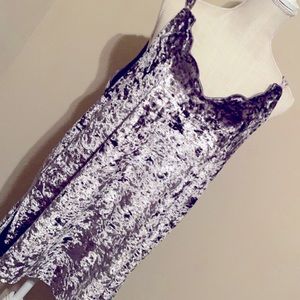 Crushed Velvet Lavender/Silver Dress